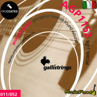 GalliStrings สายกีตาร์โปร่งเคลือบกันสนิม Galli Coated Phosphor Bronze รุ่น AGP