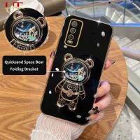 เคสด้านหลังป้องกันกล้องตกสำหรับ VIVO Y20 Y12A Y12S Y20S Y20i Y20G Y02 Y20SG V2029 V2027ที่ตั้งรูปหมี V2032 V2038เคสมือจับสำหรับโทรศัพท์มือถือซิลิโคนป้องกันการตกกระแทงเคสนิ่มเคลือบอิเล็คโทรเพลท