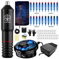 POSEIDON Tattoo Kit Tattoo Pen Kit With Power Supply RCA Interface Tatto Kit  Tattoo Gun Kit Tattoo Rotary Electric Pen Stickers