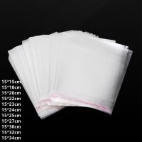 100pcs Width 15cm Transparent Self Adhesive Bags Accessories Clothes Gift Packaging Jewelry Plastic Cellophane Bags Waterproof