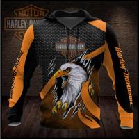 （ALL IN STOCK XZX）  Harley Davidson Live To Ride Full Print V1584 Hoodie 5259  (Free customized name logo for private chat, can be changed with or without zipper)