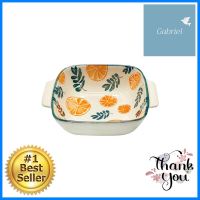 ชามเหลี่ยม2หู 5" KECH ORANGE LEAFSQUARE-SHAPED CERAMIC BOWL WITH 2 HANDLES 5" KECH ORANGE LEAF **มีบริการชำระเงินปลายทาง**