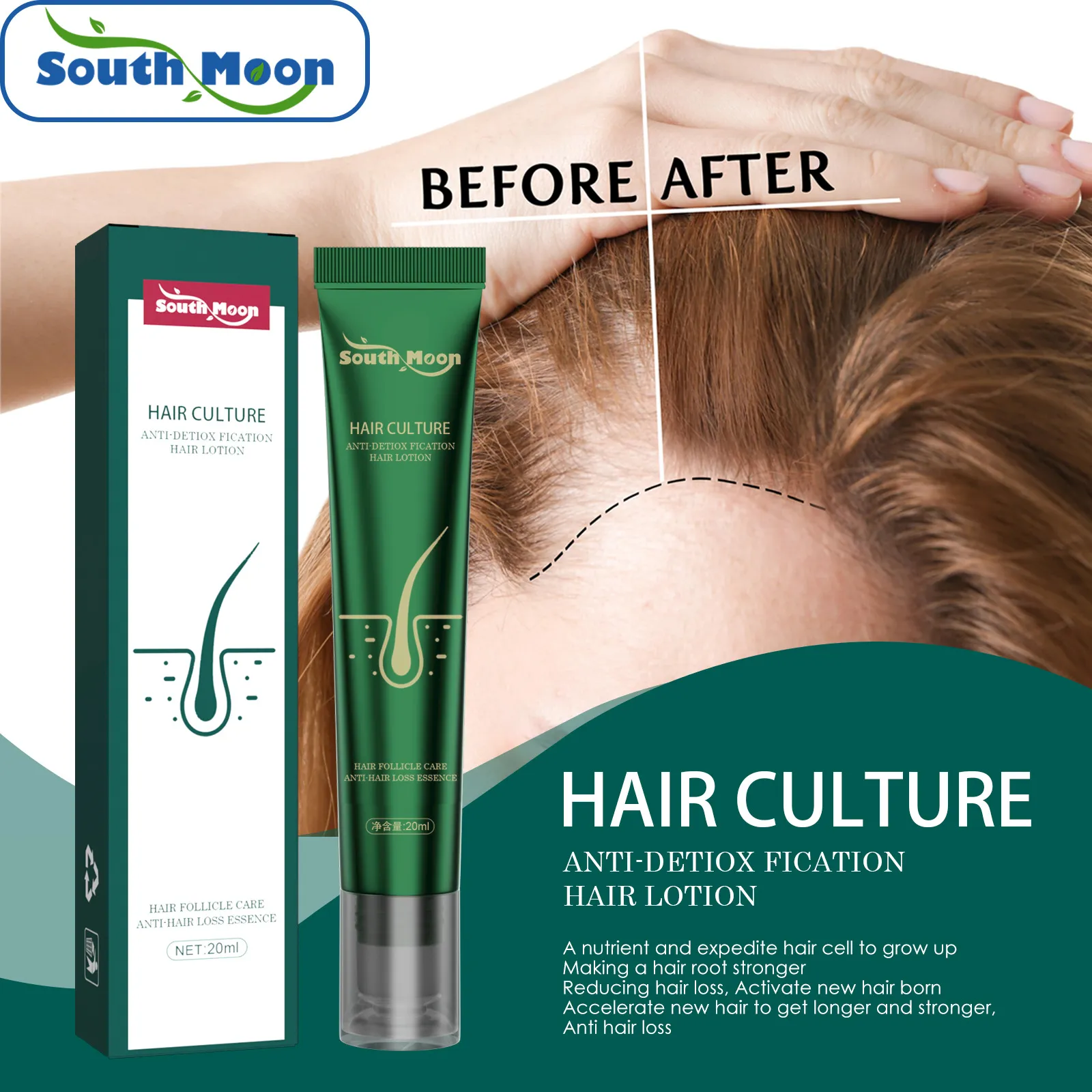 South Moon Hair Lotion Derma Scalp Hair Loss Triple Massager Roll Regrow  Essence Ampoule Fast Hair Anti Preventing Hair Lose Damaged Repair Growing  Dense Hair Growth Serum (20ml) | Lazada PH