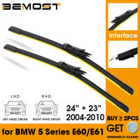 Car Blade Front Window Windshield Rubber Silicon Refill Wiper For BMW 5 Series E60E61 2004-2010 LHDRHD 24"+23" Car Accessories