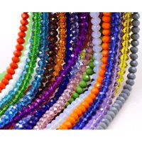 one strand 3x4mm Crystal Glass Rone Faceted Loose Spacer Bead Accessory Handmade DIY Jewelry Making pick up colors