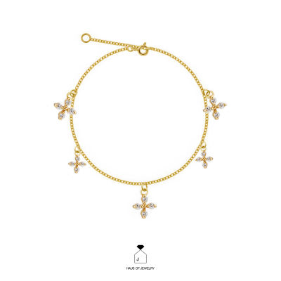 Haus of Jewelry BOHEMIAN ARIES BRACELET ข้อมือเงินแท้ ประดับเพชรคิวบิกเซอร์โคเนีย (Cubic Zirconia)