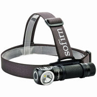 Sofirn Headlamp 1200lm LH351D 90CRI USB Rechargeable 18650 Headlight 18350 Flashlight with Power Indicator Magnet Tail