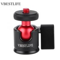 VBESTLIFE Mini Ball Head Mount Aluminum Alloy 360 Degree Swivel 1/4" Screw Mount for DSLR Camera Fill Light Tripod Ball Head Selfie Sticks