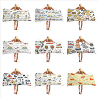 75*150cm Simple cartoon series pattern Superfine Fiber Beach Towel Printing Holiday Swimming Quick Drying