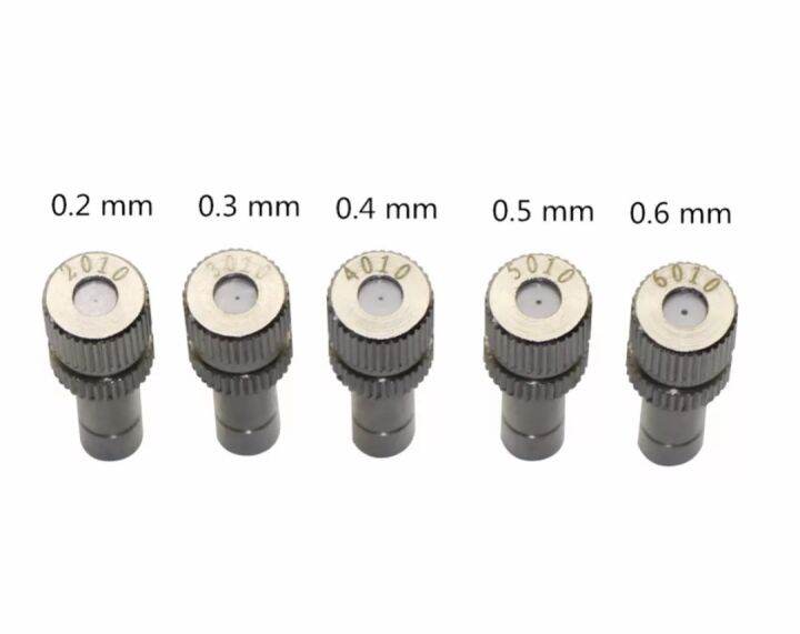 หัวพ่นหมอกสแตนเลส-หัวพ่นฝอยละอองหมอก-ขนาด0-1-0-6มม-ชุดพ่นหมอก-หัวพ่นหมอกดับร้อน-ติดสวน-รดน้ำต้นไหมหรือทำฟาร์ม-ชุดพ่นหมอกเพิ่มความชื้น-mist-spray-nozzle-หัวพ่นสแตนเลส-แบบไม่มีไส้กรอง