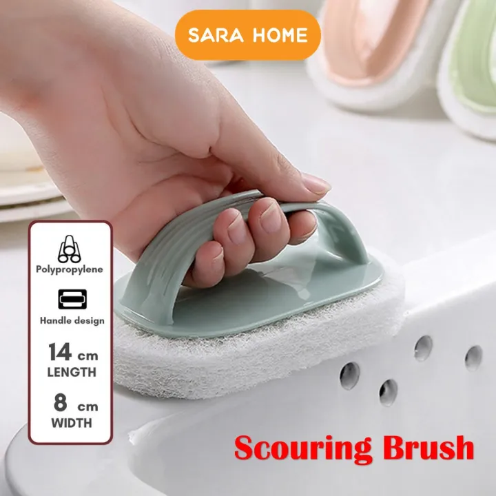 Iron Style Kitchen Toilet Handle Scouring Sponge Brush Cleaning ...