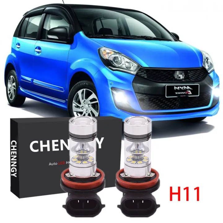 New Arrival for Perodua Myvi Lagi Best 1 set 6000K LED Bulb Fog Lamp/Fog Light Lazada