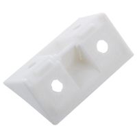 Furniture Cabinet Fastener Corner Braces Angle Brackets White 20Pcs