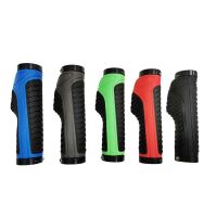 1 Pair Road/MTB Bicycle Grips Handlebar Cover Soft TPR Rubber Anti-slip Bike Handle Shock Absorption Bilateral Locking Grip Handlebars