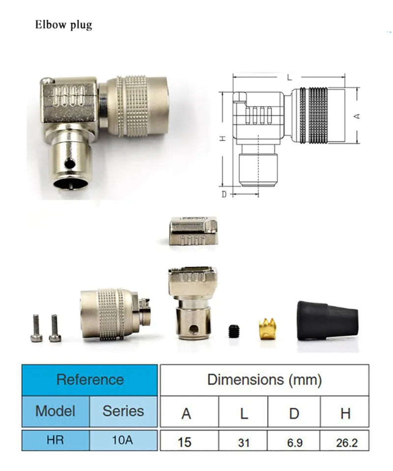 YY】Hirose HR10A 7P 10P 12Pin Hole Activity 90 Degree Elbow Plug Camera  Automation Equipment Power Connector 5 Positioning Pins