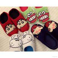 XL Crayon Shin chan cartoon cute plush Indoor non slip floor cotton slippers soft sole silent warm LX