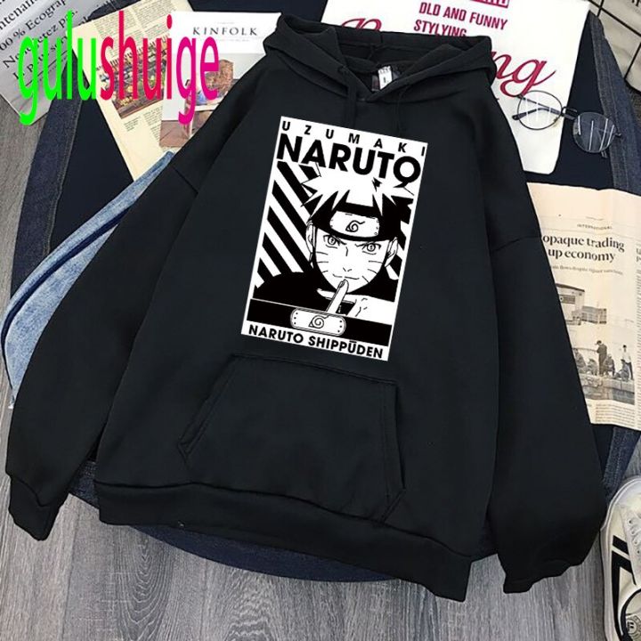Áo hoodie cotton nguyên chất dáng rộng giữ ấm in logo Akatsuki Naruto Nhật  Bản kích thước ngoại cỡ làm quà tặng cho bạn thân 