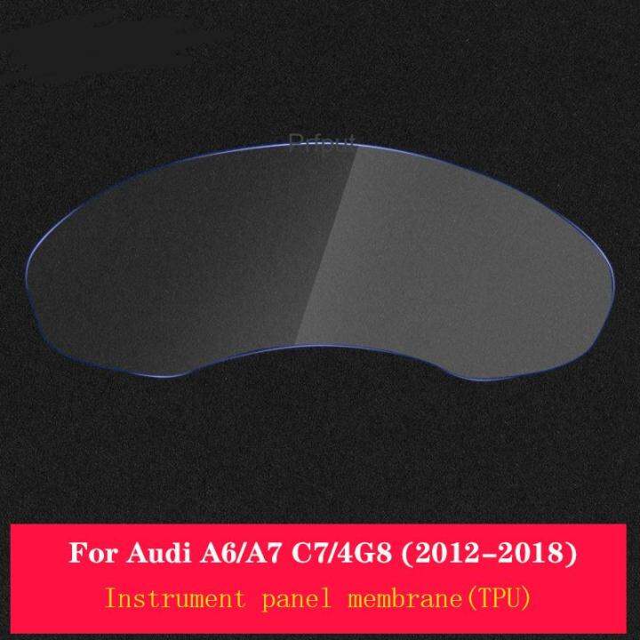 เมมเบรนสำหรับ-audi-a6-a7-c7แผงอุปกรณ์ตกแต่งภายในรถยนต์2012-2018หน้าจอ-lcd-ตกแต่งฟิล์มปกป้อง-tpu-กันรอยขีดข่วน