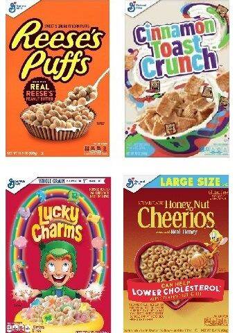 General Mills Lucky Charm 297g/Reese Puffs 326g/Cinnamon Toast Crunch ...