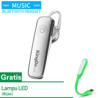 Kingdo M165 Mini Bluetooth 4.1 Headset Earphone Stereo Bass Pengait Telinga Lubang Suara Nirkabel Dengan Mic Untuk Semua Ponsel Pintar With free LED Light