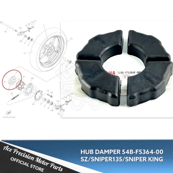 HUB DAMPER SNIPER135/150/SZ Sold by Set 54BF536400 YAMAHA GENUINE