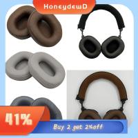 HONEYDEWD หนังโปรตีน แผ่นรองหู การตัดเสียงรบกวน นุ่มนุ่มๆ ฝาครอบหูฟังเอียร์บัด แบบพกพาได้ อะไหล่สำหรับเปลี่ยน เบาะรองหูฟัง สำหรับ ATH-SR5 SR5BT อุปกรณ์เสริมหูฟัง