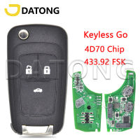 Datong World Car REMOTE CONTROL Key สำหรับ Chevrolet Monza 4D70 Chip 433.92FSK keyless Go flip Key พร้อม uncut HU100 BLA พิกัดพิกัดพิกัด