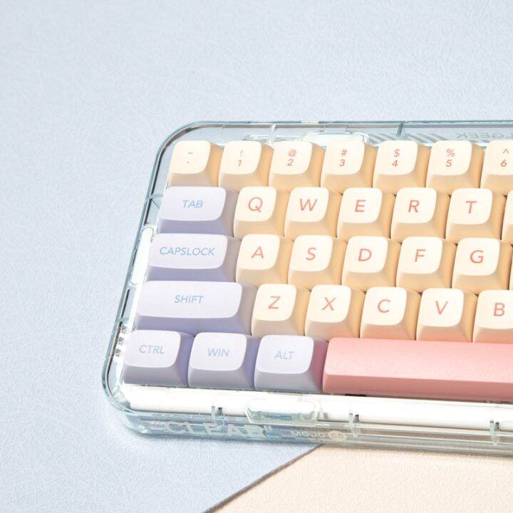 132-คีย์-marshmallow-keycap-xda-profile-น่ารักสีชมพู-pbt-sublimation-คีย์บอร์ด-keycap