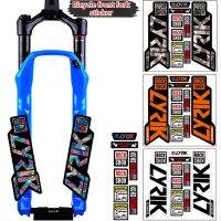 Stiker Fork ด้านหน้า MTB Rockshox ชุดฟิล์มสีสันสดใสสำหรับการแข่งสติกเกอร์ติดจักรยานปั่นจักรยานแบบทำมือกันน้ำได้อุปกรณ์เสริมสำหรับจักรยาน