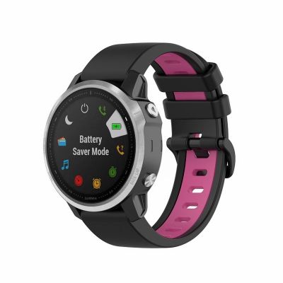 ■ Bransoletki na rękę pasujące do inteligentnego zegarka Garmin Fenix6X (26mm) dwukolorowy pasek silikonowy