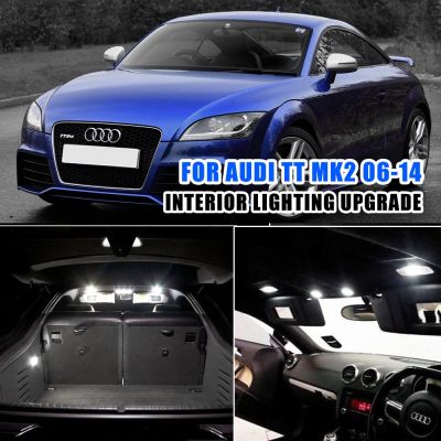 6 pieces Lighting Upgrade Kit For Audi TT 8J Mk2 LED Glove Box Interior Light Bulbs Vanity Mirror Boot Trunk Dome Reading Lamp