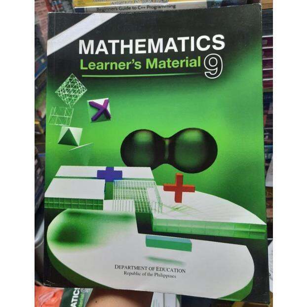 BOOKS MATHEMATICS 9 Learner's Material Lazada PH