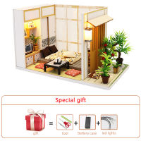 Diy Dollhouse Miniature Building Kits Wooden Doll House Furniture Japanese-style Assembly Model Birthday Gift Toys For Children