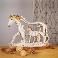 Galloping Horse Desktop Figurine Gorgeous Artwork Micro Decor Standing Resin Horses Statue Office Desktop Bookshelf Decoration