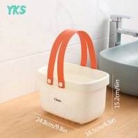 ?【Lowest price】YKS ตะกร้าเก็บแบบพกพา Home เดสก์ท็อปผลไม้ภาชนะเก็บตะกร้าระบายน้ำ