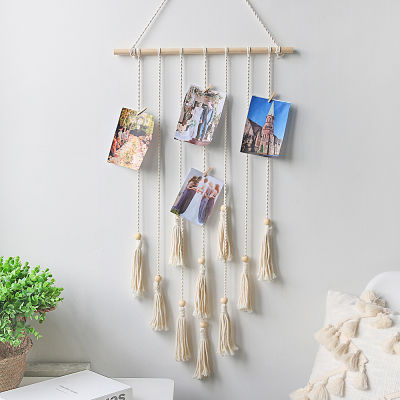 Hanging Wall Photo Display Macrame Wall Hanging Frames For Pictures Boho Home Decor Room Decoration Gift For Friend And Family