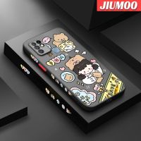 เคส JIUMOO สำหรับ Infinix เคส X682C 10 X682B ลายการ์ตูนหมีน่ารักเด็กผู้หญิงคล้ายฝ้าแฟชั่นเปลือกแข็งขอบซิลิโคนอ่อนนุ่มเคสโทรศัพท์กันกระแทกคลุมทั้งหมดเคสป้องกันเลนส์กล้อง