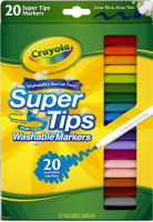 Crayola สีเมจิกล้างออกได้20สี ซุปเปอร์ทิปส์ ( Crayola SuperTips )