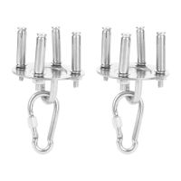 Swivel Hammock Hooks Stainless Steel 180 Degree Swivel Heavy Duty Swing Hangers Hanging Hooks Kit For Concrete Wooden