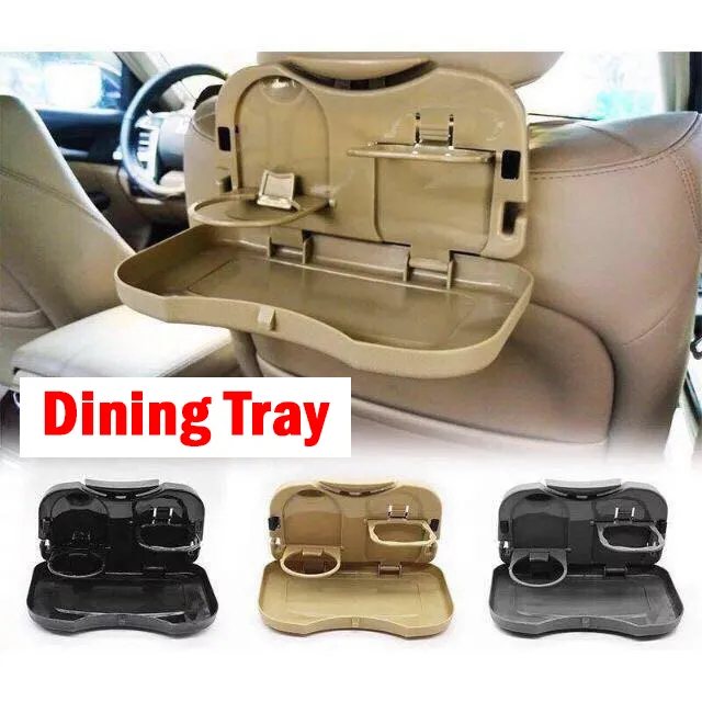 Car Back Seat Folding Food Tray Car Beverage Holder Rack Portable