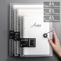 A4B5A5 Loose Leaf Book เปลือกที่ถอดออกได้,หัวเข็มขัดแหวนยึดใบหลวมใส,Soft Shell