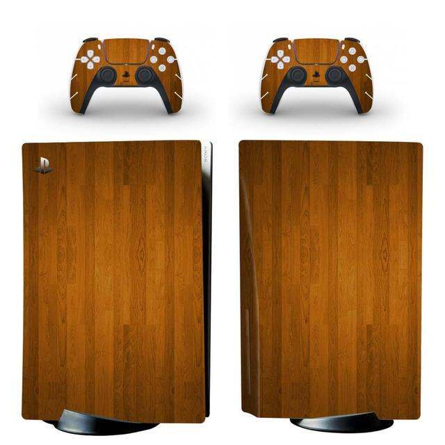 Wood Style Ps5 Standard Disc Edition Skin Sticker Decal Cover For Playstation 5 Console 3902