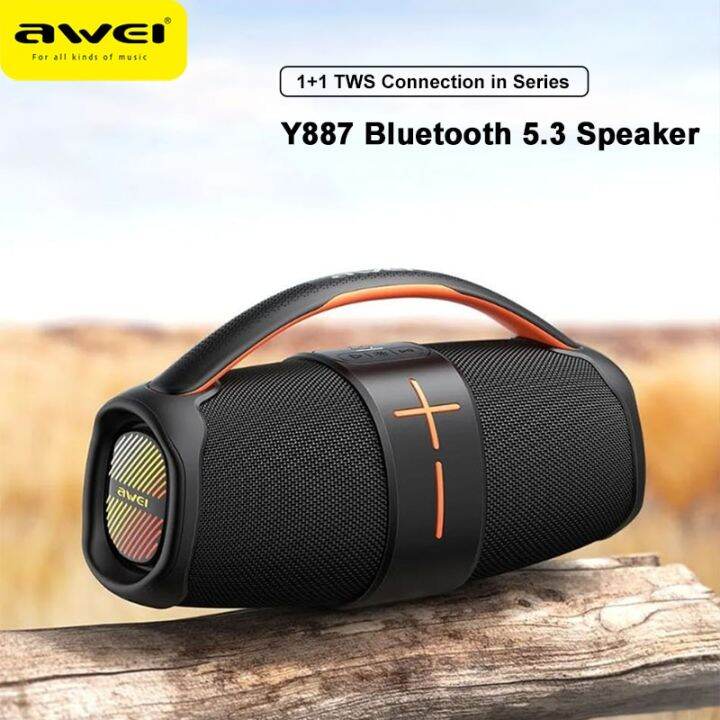 Awei Y887 Portable Speaker TWS Bluetooth 5.3 Outdoor Speaker with ...