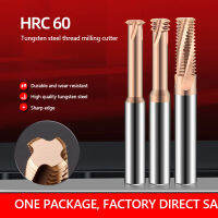 CNC HRC60คาร์ไบด์ฟันเดียวกระทู้มิลลิ่ง M1 M1.2 M1.4 M1.6 M16 M2เครื่อง End Mill ตัด M10 M12 M14กระทู้มิลลิ่ง