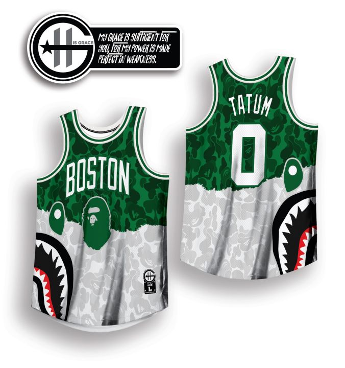 Boston Celtics Jersey  Boston celtics, Bape, Jersey