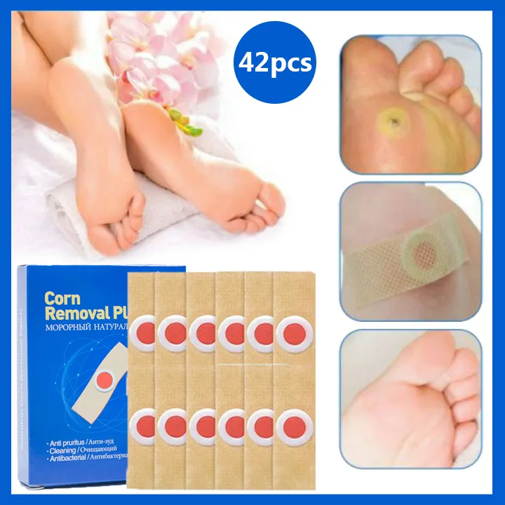 50 Pcs Foot Corn Remover Pads Plantar Wart Thorn Plaster Patch Callus  Removal