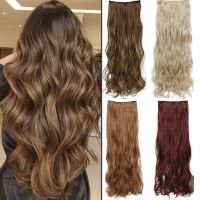 LISI GIRL Synthetic 22 quot;32 quot; Straight Clip in Hair Extensions Heat Resistant Wavy Hair Piece High Temperature Fiber False Hair