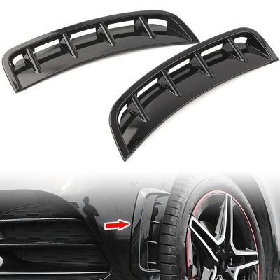 Black Front Wheel Side Air Vent Canards Trim Decoration for Mercedes-BENZ A-Class W177 A200 A250 A220 A35 AMG 2019 2020