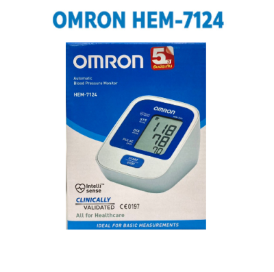 Omron Blood Pressure Monitor เครื่องวัดความดัน รุ่น HEM-7124 (รุ่นใหม่ล่าสุด ของแท้ รับประกันศูนย์ 5 ปี)