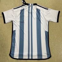 The new 2223 Argentina national team home shirt with short sleeves messi played football tracksuits male 10 custom